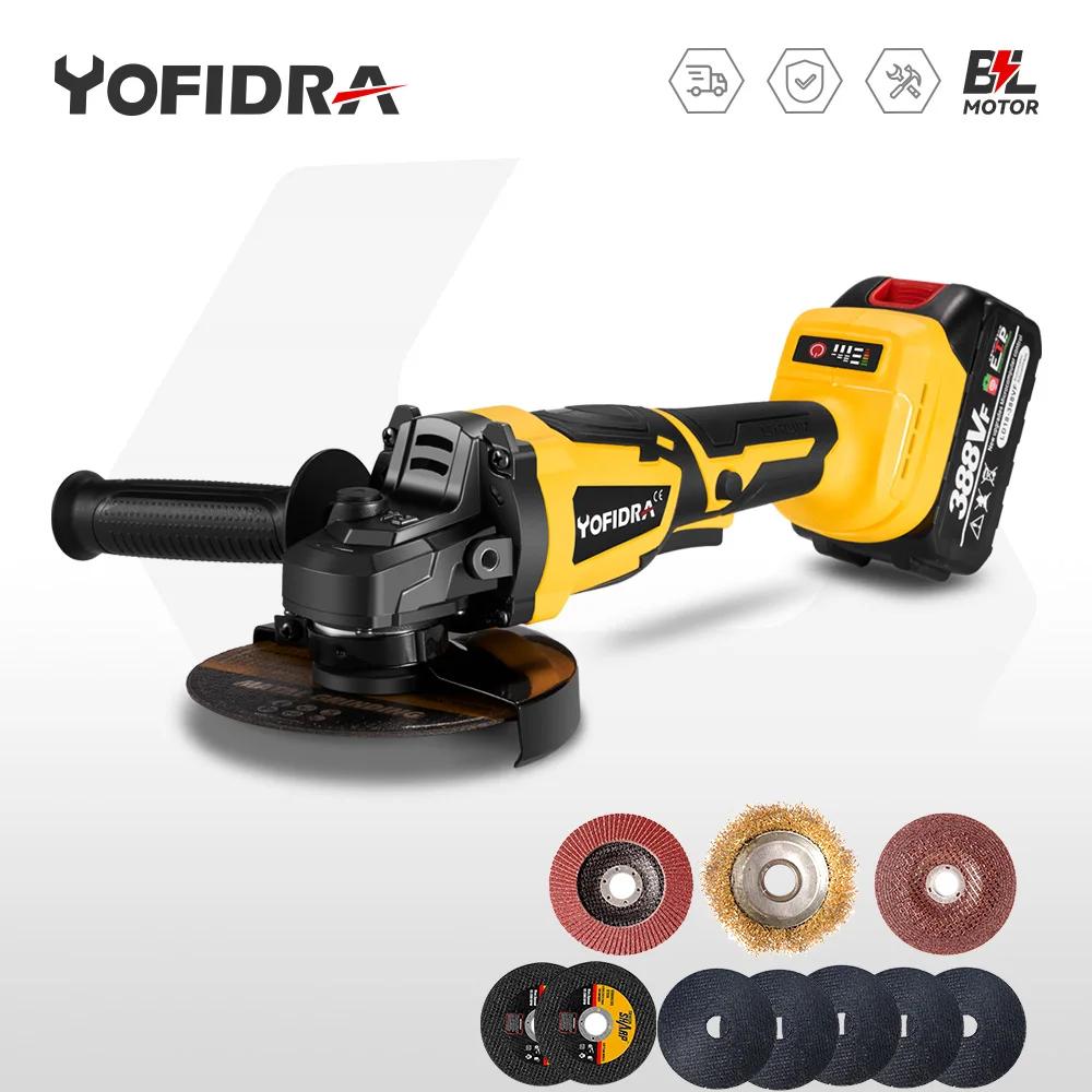 Yofidra 귯ø ޱ , ŰŸ 18V ͸   ܱ  , 125mm, 12000Rpm, 3 